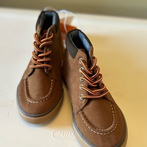 Gymboree Brown Boots with Orange Laces